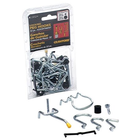The Lehigh Group Lehigh Group 32 Piece Assorted Pegboard Hook Kit LE312056
